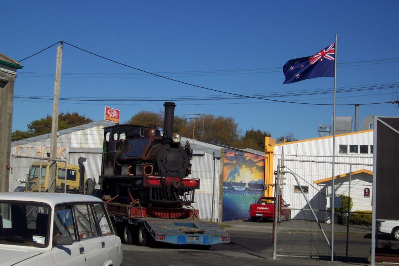 F 163 returning to Feilding Steam Rail