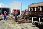 Shunting onto the turntable