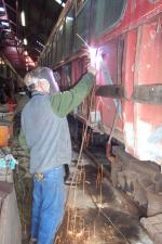 Welding in cross braces