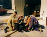 The boys working on the backend of the firebox