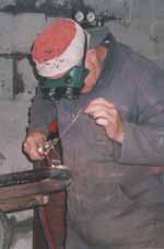 Merv gas welding the super heater elements