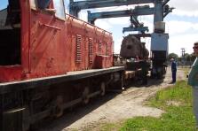 Lifting the boiler onto bogies