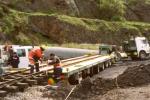 Connecting the siding to the trailer.