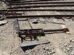 Sleepers replaced with longer sleepers to mount the dock points lever on