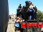 The boys cleaning WAB 794 ready for Tuesday
