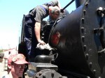 The boys cleaning WAB 794 ready for Tuesday